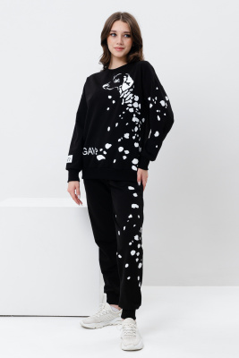 Костюм 28012 черный+далматин